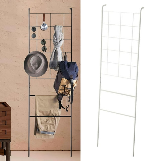 Elodie Home Leaning Ladder Rack Display Towel Ladder for Living Room Hotel Washroom white