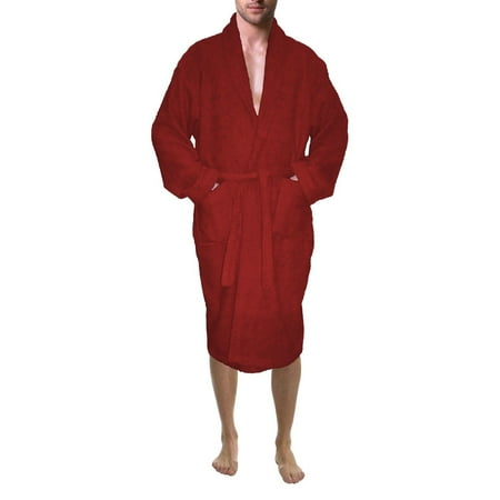 mens maroon bathrobe