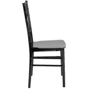 Flash Furniture Hercules Series Adult Size Resin Stacking Chiavari Chair, Black