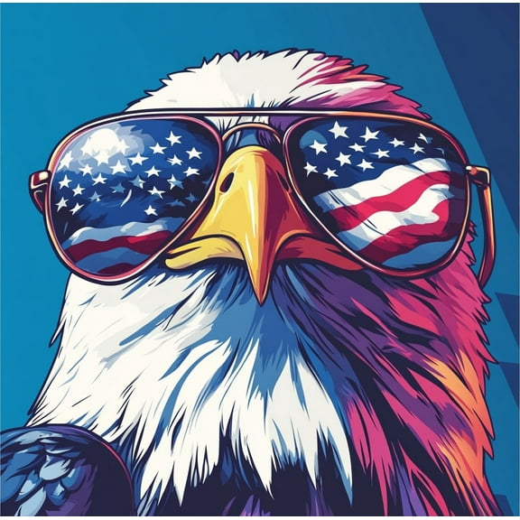 Patriotic Eagle Decal with American Flag Design. High-Quality Vinyl Sticker for Cars, Trucks, Motorcycles, Windows, Laptops, Tumblers, and More. Waterproof and Fade-Resistant USA Pride Accessory