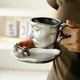 thumbnail image 5 of Taza de café de cerámica personalizada con diseño de arte facial, estilo de belleza concentrado, té negro, regalo de boda para San Valentín., 5 of 9