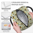thumbnail image 3 of Yiaed Bees and Flower Print Lunch Bag Adult Insulated Lunch Box, Leakproof Cooler Food Lunch Containers Reusable High Capacity Lunch Tote Bags-One Size, 3 of 6