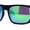 Green Mirror, variant on Mens Tempered Glass Lens Flat Top Rectangle Gangster Shade Sunglasses Rubberized Matte Black