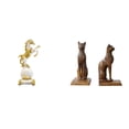 thumbnail image 1 of Colección De Esculturas De Animales Modernas, Figuras De Caballos Y Gatos Egipcios, Adorno De Mesa Para Dormitorio, Sala De Estar, Oficina, Centro De Mesa, Sujetalibros, Regalo, 1 of 8