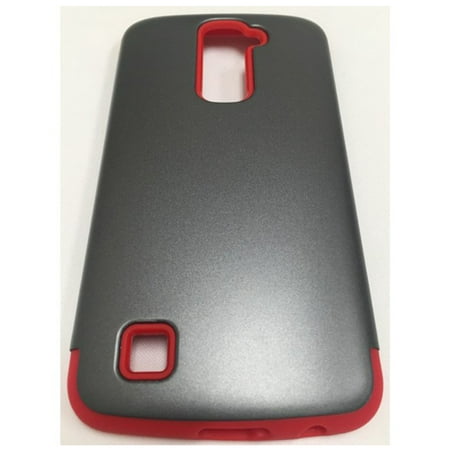 Vaccessorize LG K7 Armor Kickstand Shock Proof Tpu Phone Case Cover - Gray Red