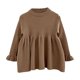 thumbnail image 1 of Odeerbi Niñas Vestido de Punto Jersey Otoño Invierno Algodón Vestidos Color Sólido Puños Acampanados Vestido de Punto Cuello Redondo Manga Larga, 1 of 4
