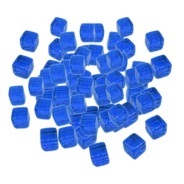 Dados acrílicos multicolores en blanco de 10 mm, material didáctico para matemáticas, juego D6 S para juegos de mesa Azul
