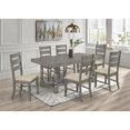 thumbnail image 2 of Ensemble de Salle à Manger 7pc en Bois Gris Rustique avec Table et Chaises en Lin Beige, 2 of 2