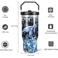 thumbnail image 5 of 30oz Sea Turtle Gifts Tumblers for Women with Handle and Straws, Stainless Steel Vacuum Insulated Coffee Tumbler, Travel Mug Water Bottle, Sea Turtle Stuff Accessories Decor, 5 of 6