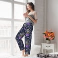 thumbnail image 4 of Uemuo Lavender Flowers Pattern Women's Wide Leg Palazzo Lounge Pants with Pockets Light Weight Loose Comfy Casual Pajama Pants-Small, 4 of 9