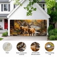 thumbnail image 2 of Orange Autumn Deer Garage Door Cover Banner 6 x 13 FT, Vintage Forest River Garage Door Curtains Backdrop with Grommets for Indoor Outdoor Wall Party Porch Yard Decorations Background, 2 of 9