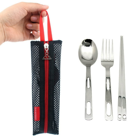 LEORX Portable Silverware Tableware Set Assorted Color 3PCS