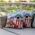 thumbnail image 4 of 4th of July Pillow Covers 2 Pack US Flag Butterfly Pillowcase Waterproof Outdoor Throw Pillow Cover for Patio Garden Square Cushion 26”x26”, 4 of 9
