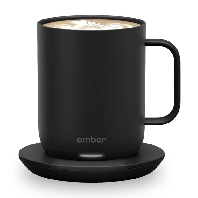 Taza inteligente con control de temperatura Ember 2, 10 oz, taza de café calentada controlada por aplicación con duración de batería de 80 minutos y diseño mejorado, negro