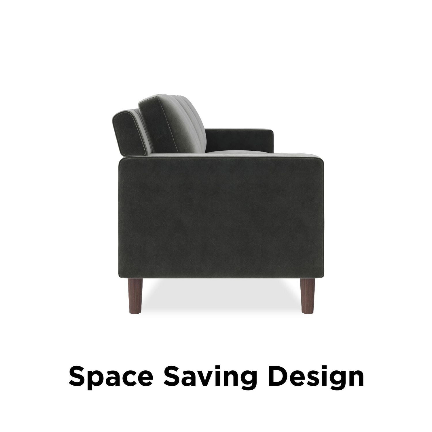 Canapé rembourré trois (3) places Brynn de DHP, mobilier de salon, velours gris