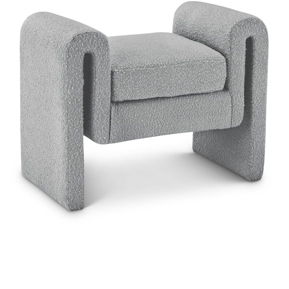 Meridian Furniture Stylus Grey Fabric Bench