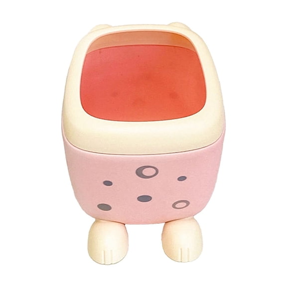 Cute Animal Shaped Pen Holder, Plastic Desktop Organizer for Stationery, Compact Storage Box for Office Desk Decor