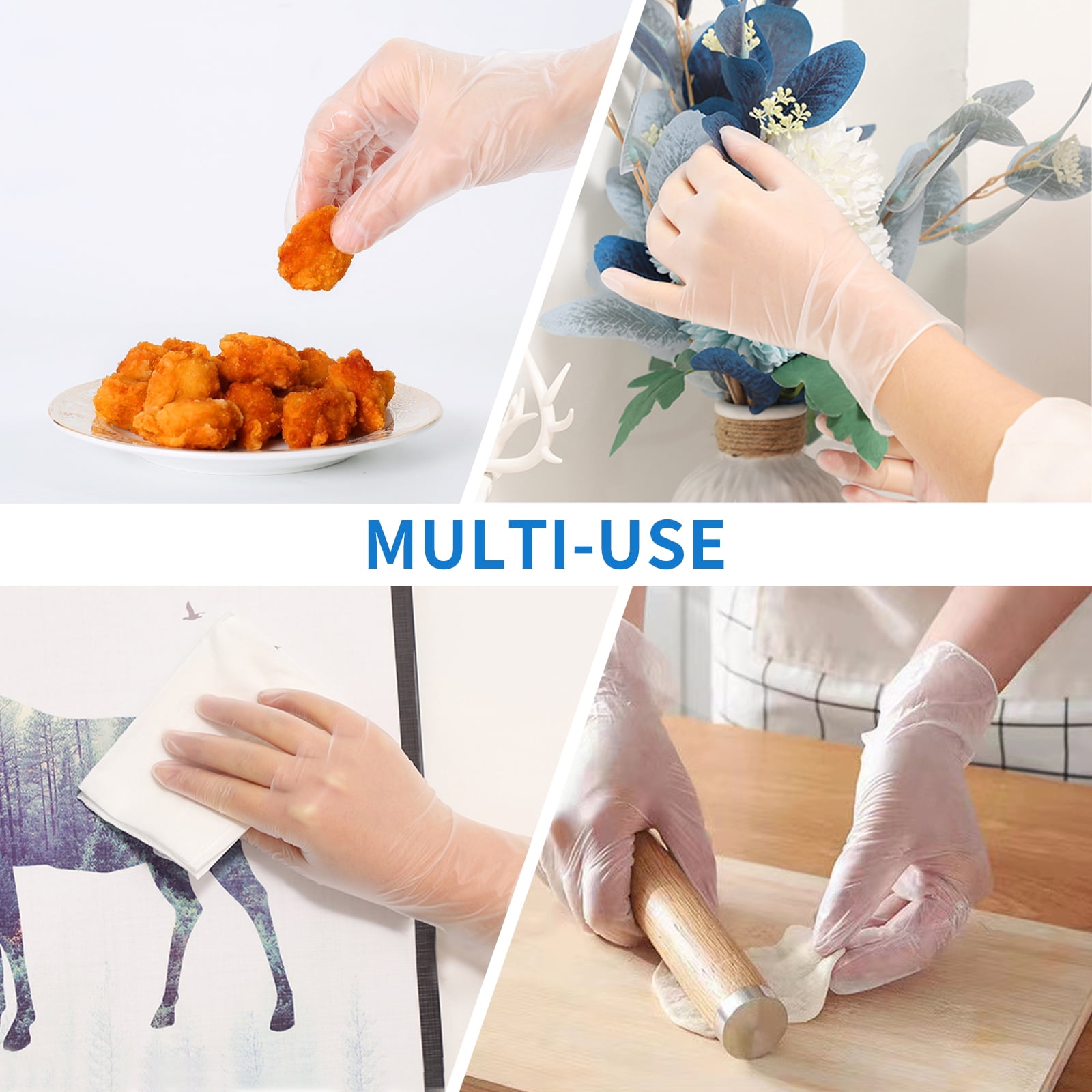 EDI Disposable Small Vinyl Gloves  - Powder-Free, Latex-Free 400