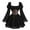 1-Black, variant on Women's Gothic Vintage Court Style Long Sleeve Off-the-Shoulder Bell Sleeve Corset Lace-Up High Waist Slimming Soft Formal Dress for Special Occasions