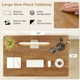 thumbnail image 6 of Costway 48'' x 30'' Universal Tabletop for Standard & Standing Desk Frame Walnut, 6 of 10