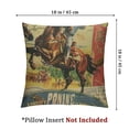 thumbnail image 4 of nygtbtfer Throw Pillow Cover Real Far East Round Up Win Ride Wreath Pillow Case Decorative Men Women Boy Girl Room Cushion Cover for Home Couch White, 4 of 7