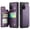 Purple, variant on for Samsung Galaxy S20 Case with Card Holder, Wallet Case for Women Men with RFID Blocking, Durable Leather Kickstand Magnetic Clasp Shockproof Phone Case for Samsung Galaxy S20