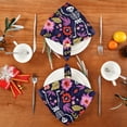 thumbnail image 4 of GZHJMY Halloween Skull & Floral Napkins Table Decorations Napkin Set for Gift Giving, Dining, Parties 20 x 20in, 4 of 7
