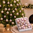 thumbnail image 3 of Christmas 42-Piece Ball Ornaments Set - Classic Festive Hanging Decorations(Champagne Colored), 3 of 6