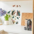 thumbnail image 2 of 3Pcs Flower Peacock Furniture Transfer 6x12inch Butterfly Vase Rub on Transfer Self-Adhesive Wall Art Decals for Bedroom Living Room Desk Table Decoration, 2 of 7