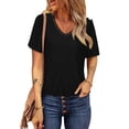 thumbnail image 4 of Camiseta de cuello en V, camiseta de verano, camiseta corta de verano, camiseta de rendimiento finamente ajustado, 4 of 6