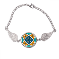 thumbnail image 1 of Marruecos estilo patrón de geometría abstracta Pulsera pulsera pulsera alas de ángel pulsera, 1 of 3