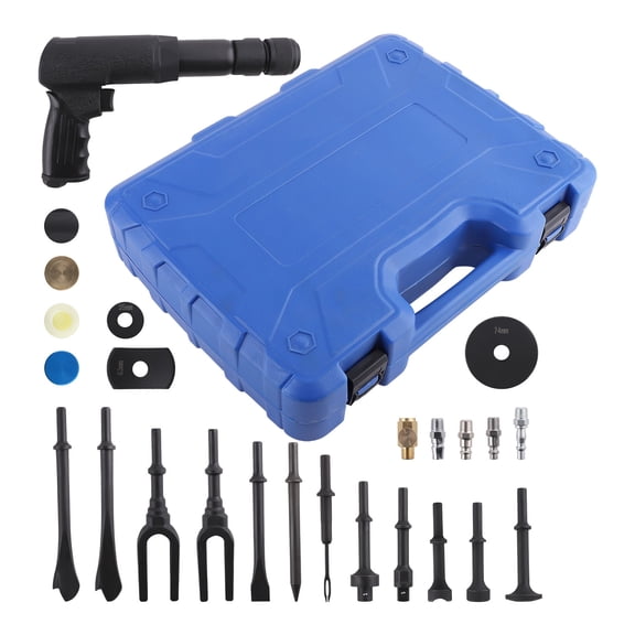maXpeedingrods Air Hammer Chisel Kit, Multi-functional Pneumatic Hammer Set, 2100 BPM Air Hammer Punch Set 10CM Stroke, 19 PCS