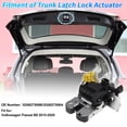 thumbnail image 2 of Unique Bargains Rear Trunk Latch Lock Actuator for Volkswagen Passat B8 2015-2020 4 Pins Rear Tailgate Latch Actuator 3G0827506B Black Silver Tone Plastic Iron, 2 of 7