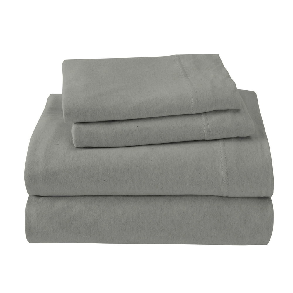 Brooklyn Flat Cotton Blend Ultra Soft Jersey Knit Sheet Set By Royale