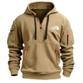 thumbnail image 3 of 2024 Drop Shoulder Hooded Sweatshirt Men Women Large Size Loose Pullover Fashion Sweatshirt Multi Pocket Zipper S-3XL, 3 of 5