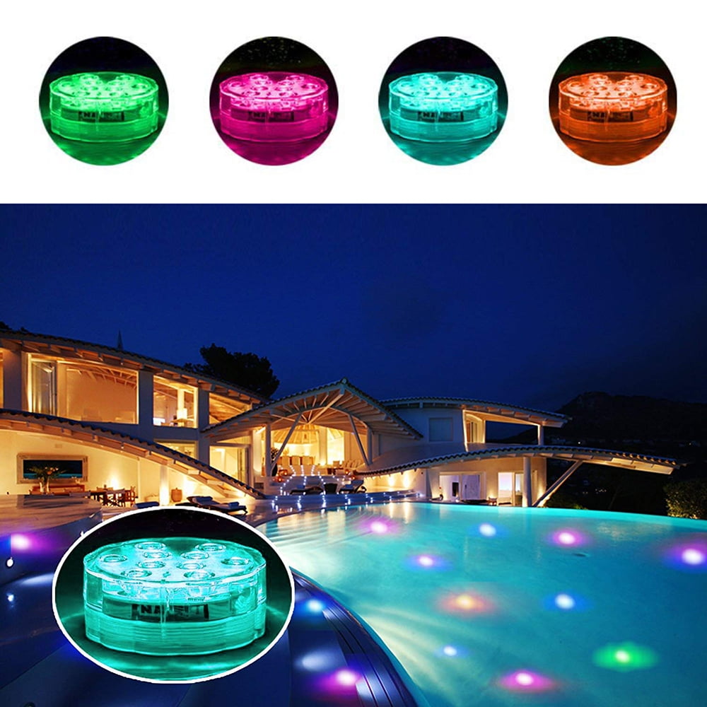 Anself LED Pool Lights Submersible Underwater LED Light with Remote for