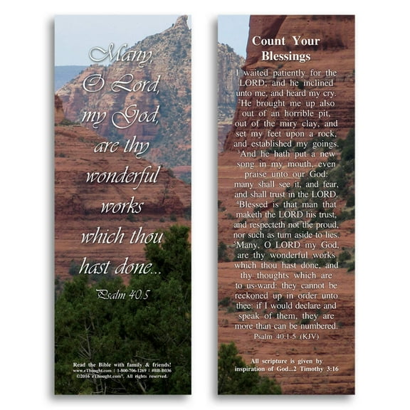Count Your Blessings - Bible Cards - Pack of 25