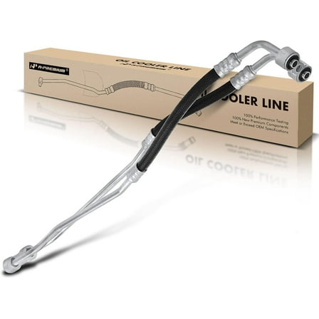 A-Premium Inlet and Outlet Engine Oil Cooler Line Hose Assembly Compatible with Chevrolet Blazer 1995 S10 GMC Sonoma 1994-1995 Jimmy V6 4.3L 4WD