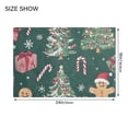 thumbnail image 4 of Yayeee Bath Rug for Bathroom Floor Non Slip Contour Fluffy Soft Absorbent Mat, 20"x24", Red Christmas Gingerbread, 4 of 7