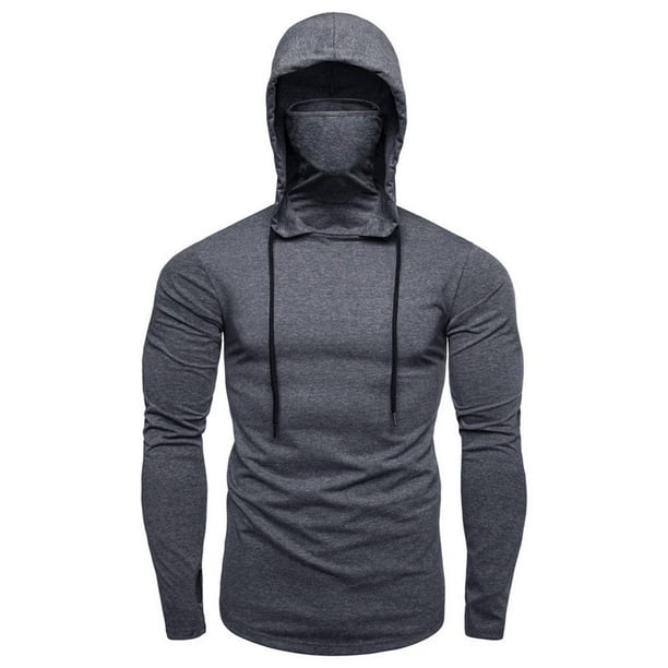 SCSAlgin Men's Gym Workout Active Long Sleeve Pullover Lightweight