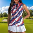 thumbnail image 3 of Jeiento Matching Couple Outfits Fashion Sleeveless Golf Shirt for Women 250 Years USA Tennis Tank Tops Men Running Shirt with Collar Sports Athletic Shirts, Women's 2XL, 3 of 7
