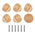thumbnail image 2 of Tiradores de ratán Colco 6 piezas Madera bohemios modernos, 2 of 8
