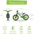 thumbnail image 5 of Chillafish BMXie 2 Lightweight Balance Bike with Integrated Footrest and Footbrake for Kids 2 to 5 Years, 12 Inch Airless RubberSkin Tires, Adjustable Seat Without Tools, Lime, 5 of 12