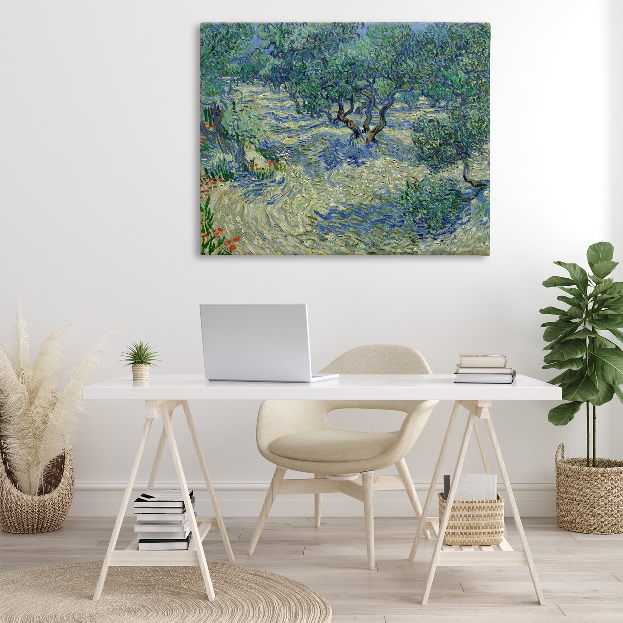 Stupell Industries Classic Van Gogh Olive Orchard Landscape & Nature Painting Wrapped Canvas Art Print Wall Art, 48 x 36