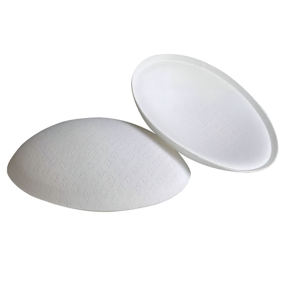 TELOLY 2026 New 1 Pair Round Sponge Push Up Bra Pads for Women Latex Feel Invisible Insert Swimsuit Bikini Breast Enhancers Chest Cup Pads Accessories for Daily Wear Yoga Parties (White,One Size)