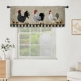 thumbnail image 6 of Farmhouse Rustic Kitchen Curtains 27.5W x 39L Inch Barn Door Brown Wood Wooden Country Vintage Rod Pocket Short Small Window Treatment Drapes Decor 2 Panels, 6 of 6