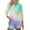 508_Khaki, variant on Sweet Home Farm 3/4 Sleeve T Shirts for Women Summer Striped Print Tops Collared Button Down Breathable Trendy Tunic V Neck T Shirts Black