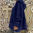 thumbnail image 4 of Pxiakgy Long Sleeves Size Solid Tops Color Hood Large Sweater Fashion Women Loose Sweater Navy Blue XL, 4 of 8