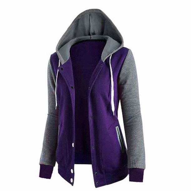 Invierno suelto abrigo Casual mujeres invierno bloque de Color de manga larga chamarra botón con capucha cordón abrigopangjing