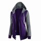 thumbnail image 1 of Invierno suelto abrigo Casual mujeres invierno bloque de Color de manga larga chamarra botón con capucha cordón abrigopangjing, 1 of 4